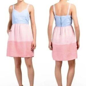 Cynthia Rowley Blue and Pink Mini Dress